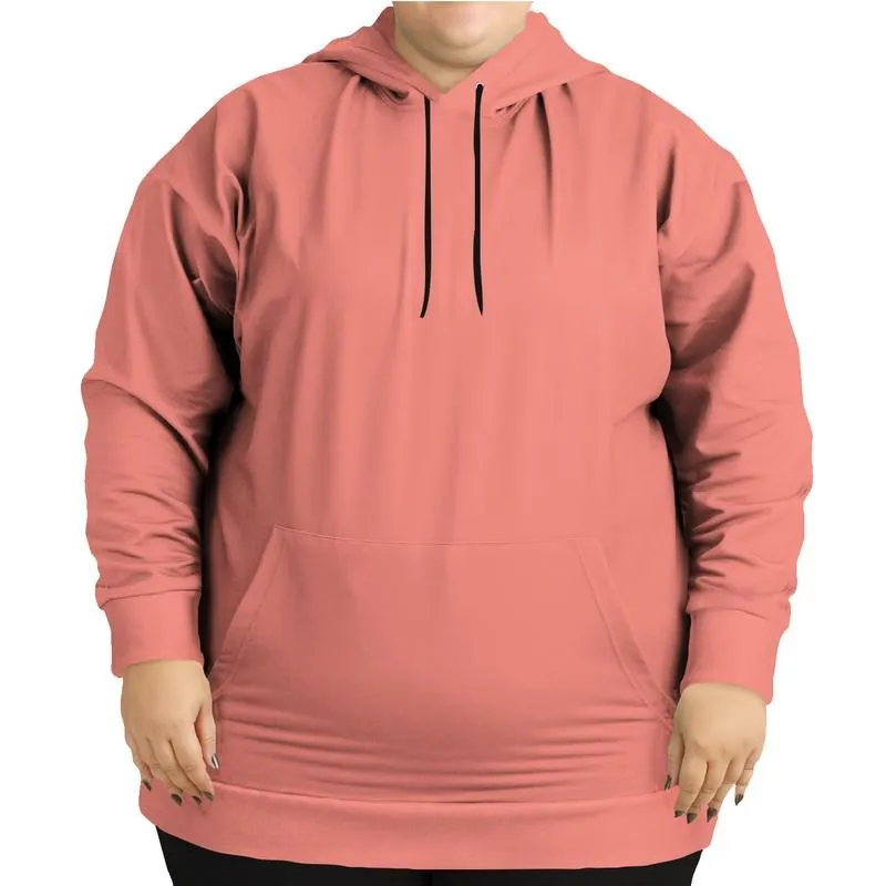Salmon Hoodie | Unisex | with PLUS sizes | Bright Pastel Pink Red | C0M60Y45K0