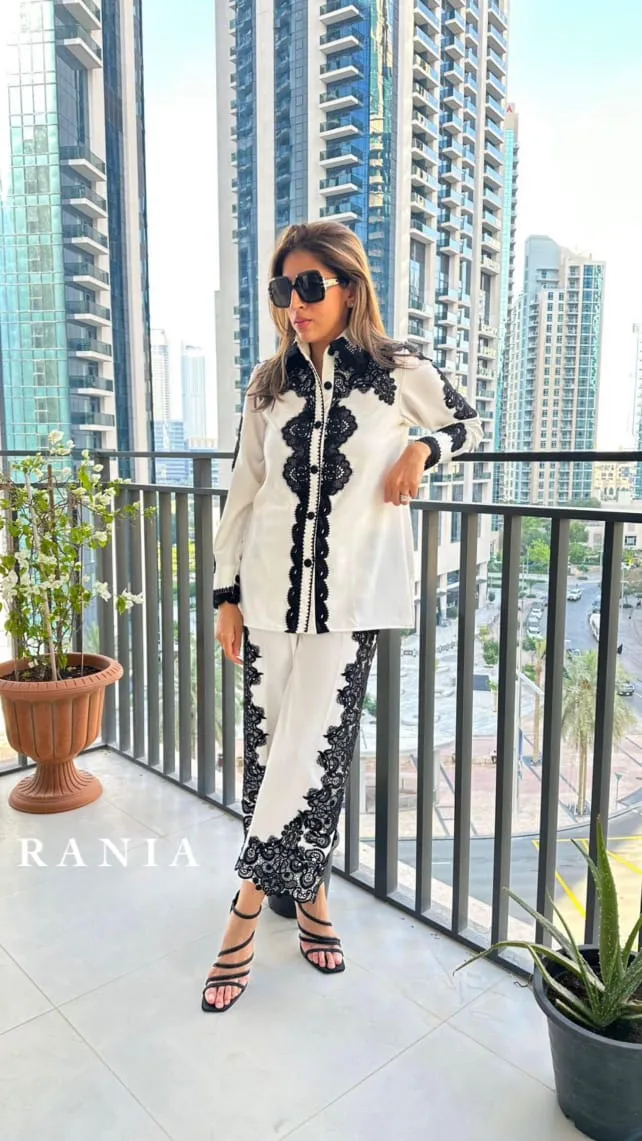 Shirt - White Floral (2 Piece)
