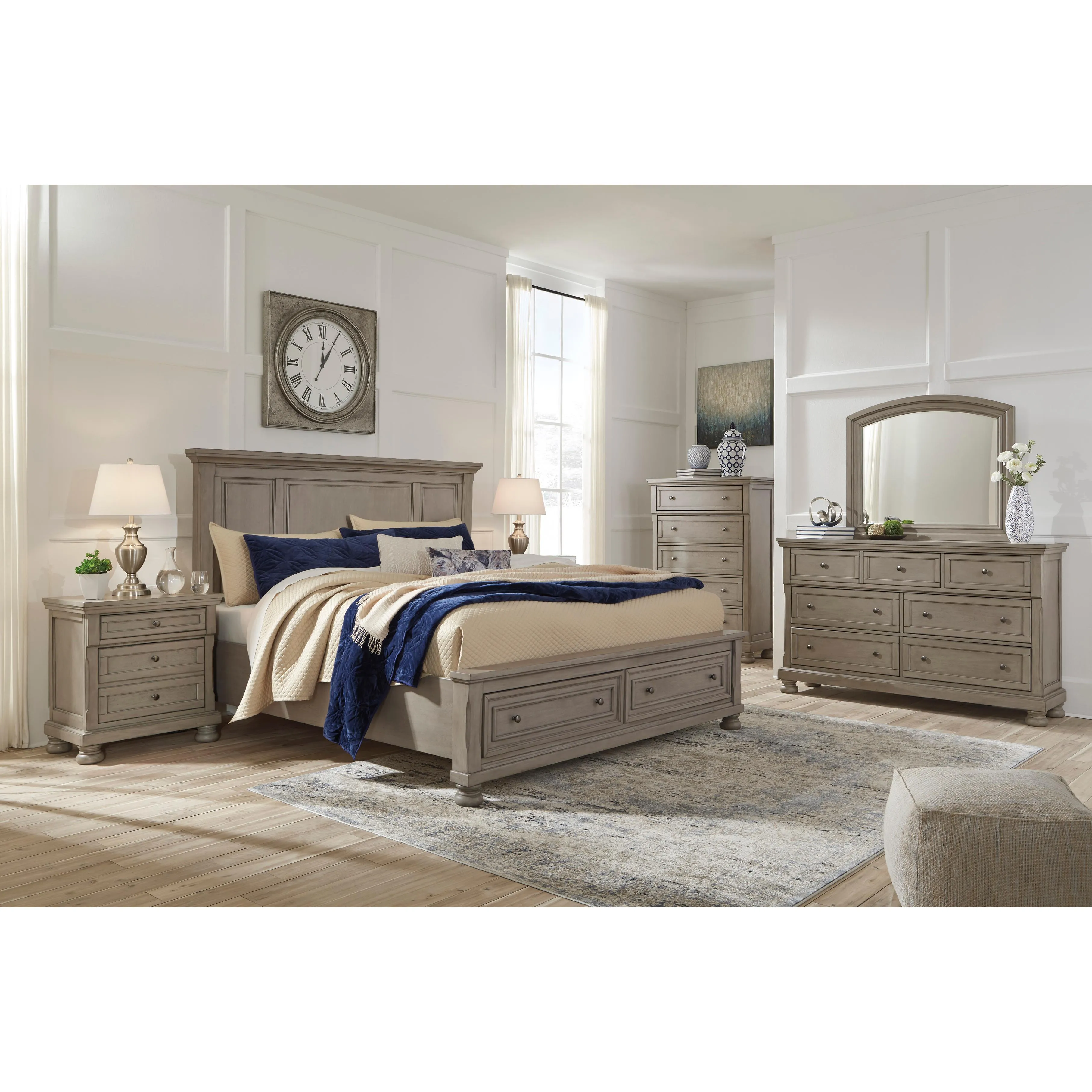 Signature Design by Ashley Lettner Queen Panel Bed with Storage B733-57/B733-74/B733-98