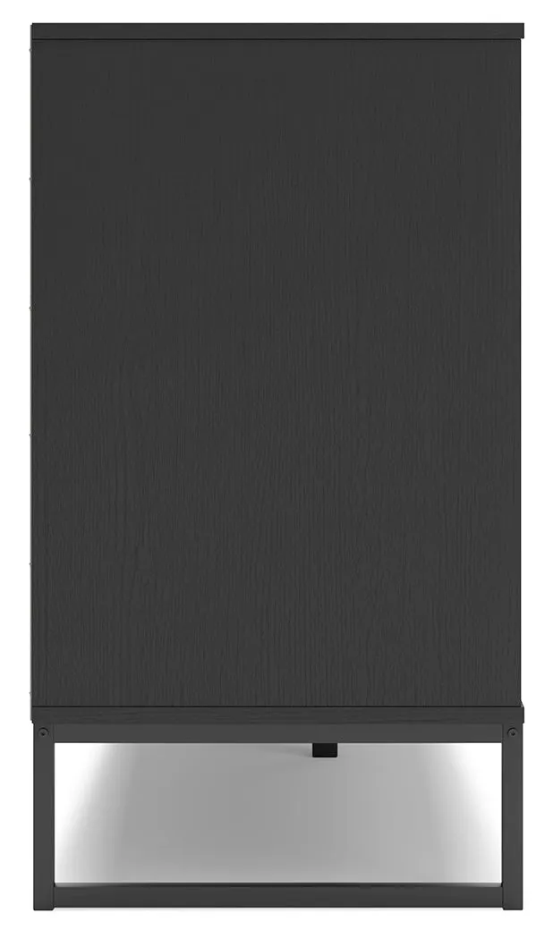 Socalle Full Panel Platform Bed with Dresser, Chest and 2 Nightstands in Black