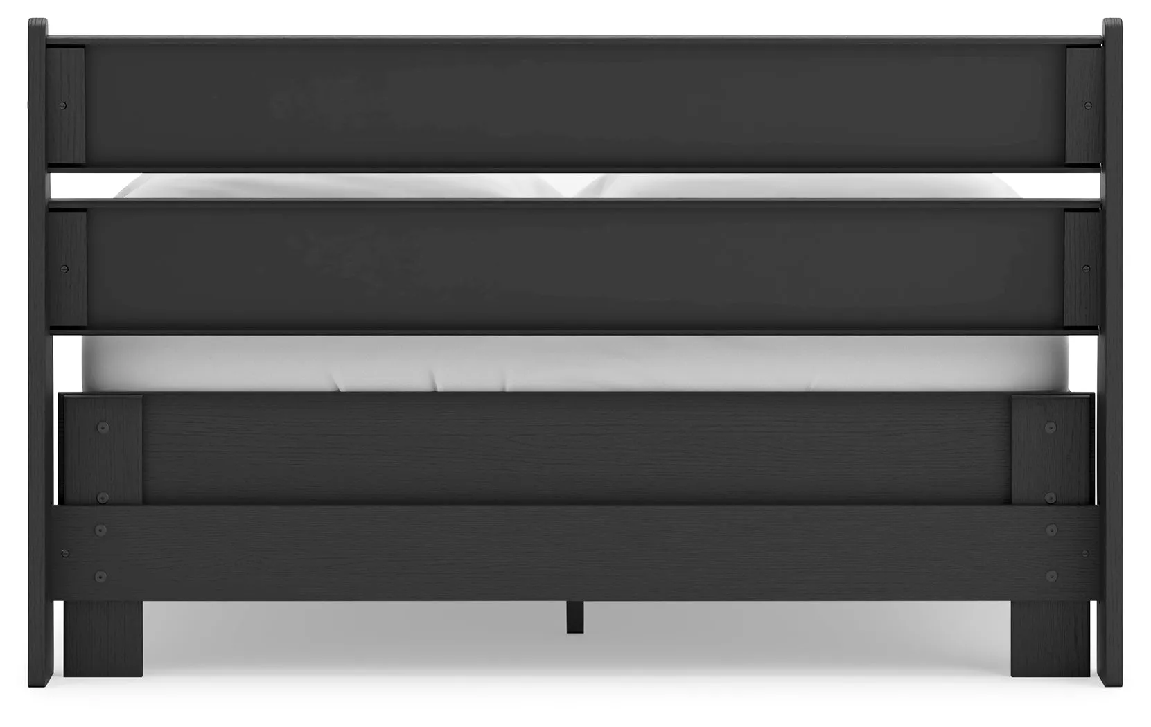 Socalle Full Panel Platform Bed with Dresser, Chest and 2 Nightstands in Black