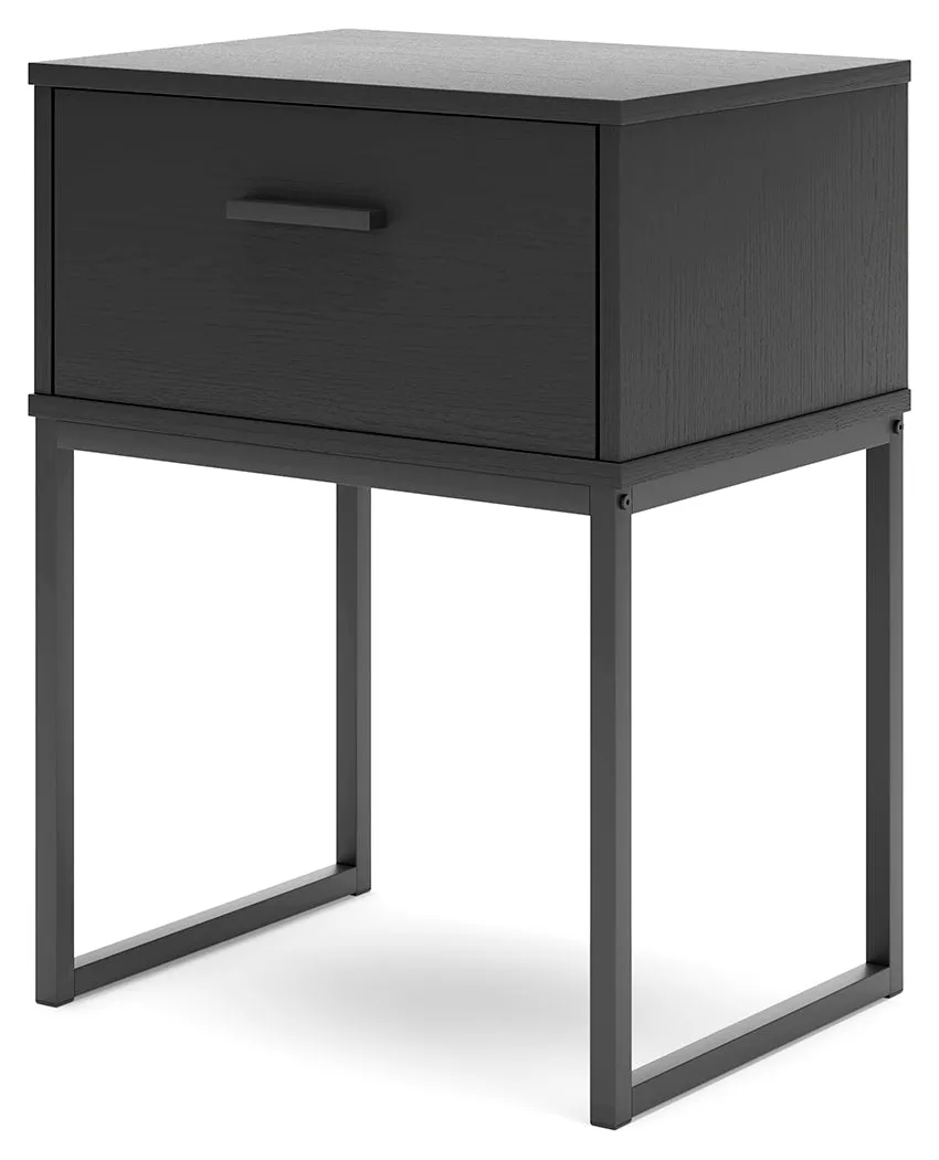Socalle Twin Platform Bed with Dresser, Chest and Nightstand in Black