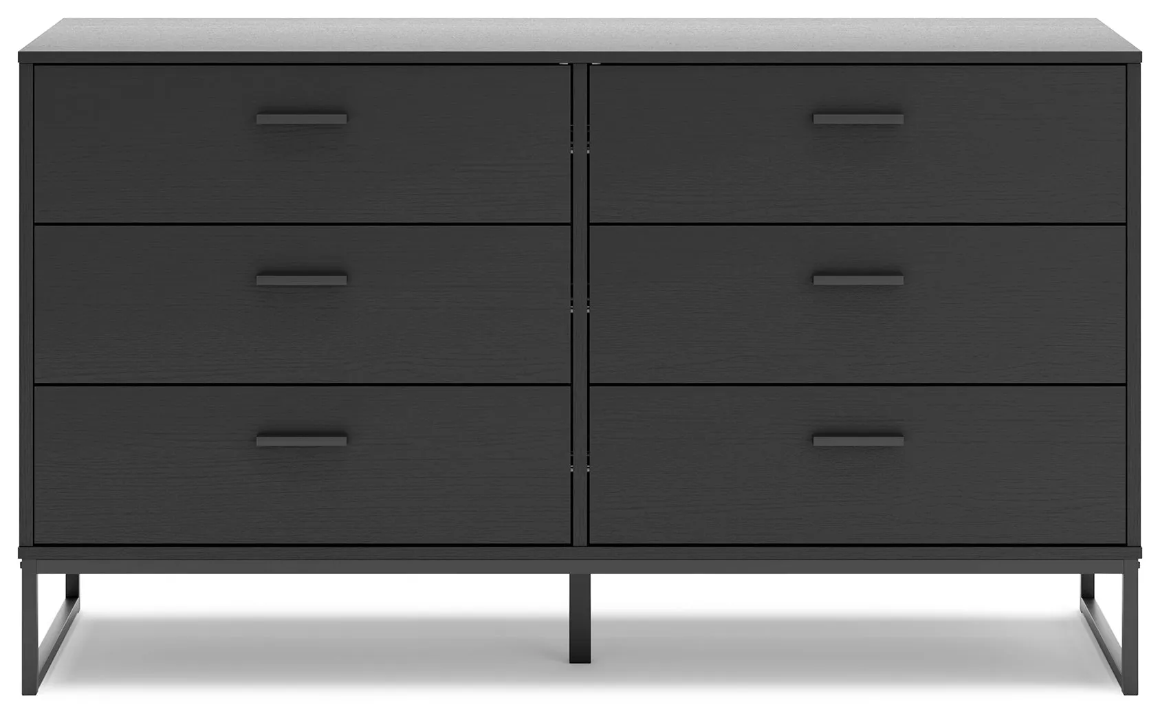Socalle Twin Platform Bed with Dresser, Chest and Nightstand in Black