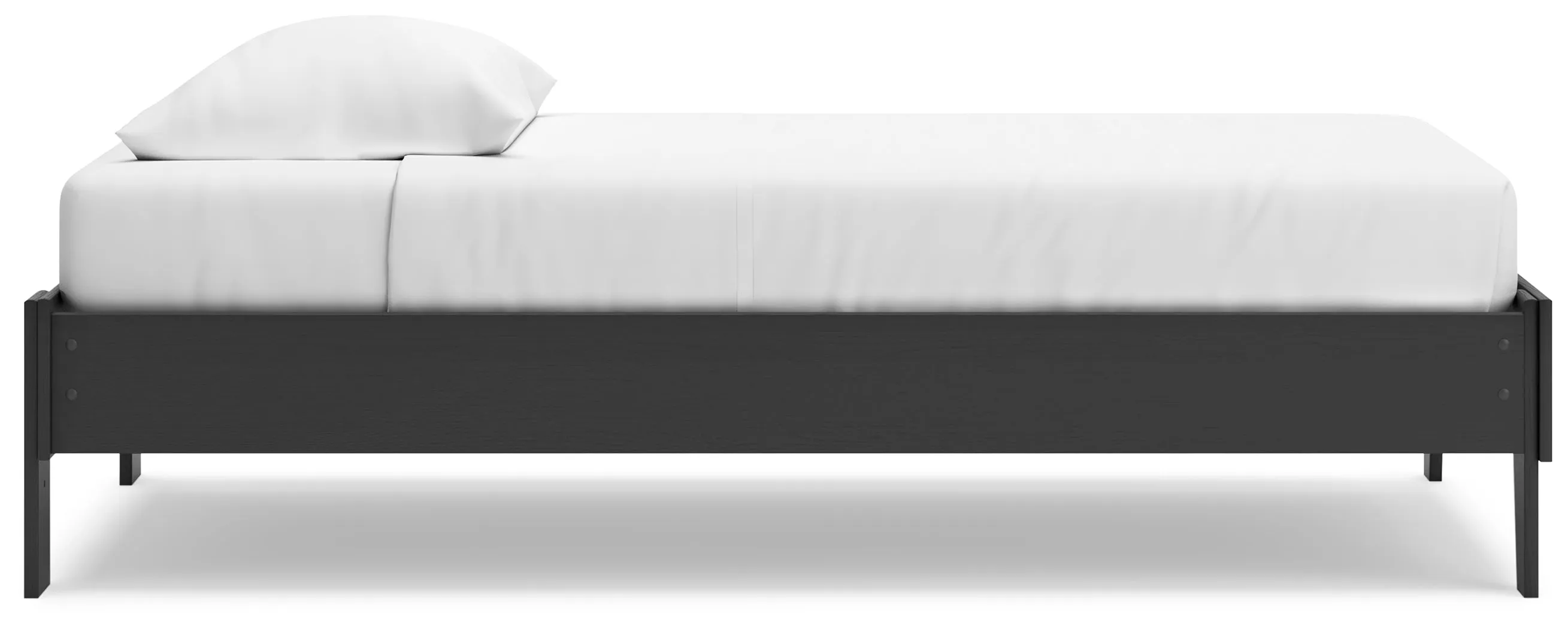 Socalle Twin Platform Bed with Dresser, Chest and Nightstand in Black