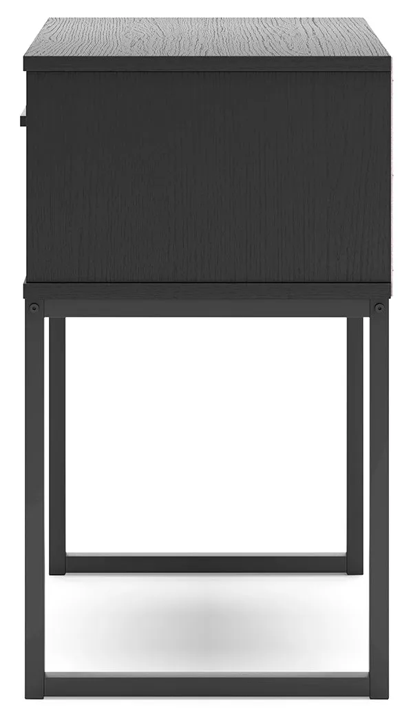 Socalle Twin Platform Bed with Dresser, Chest and Nightstand in Black