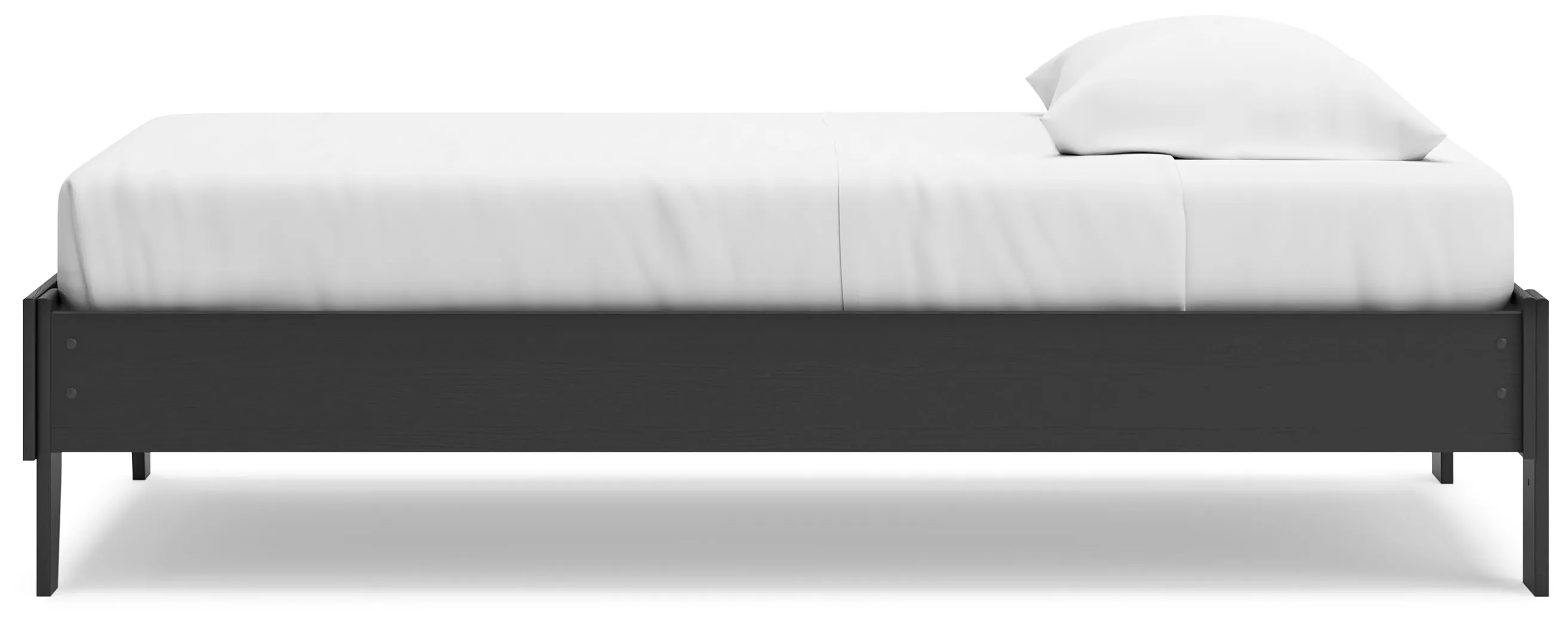 Socalle Twin Platform Bed with Dresser, Chest and Nightstand in Black