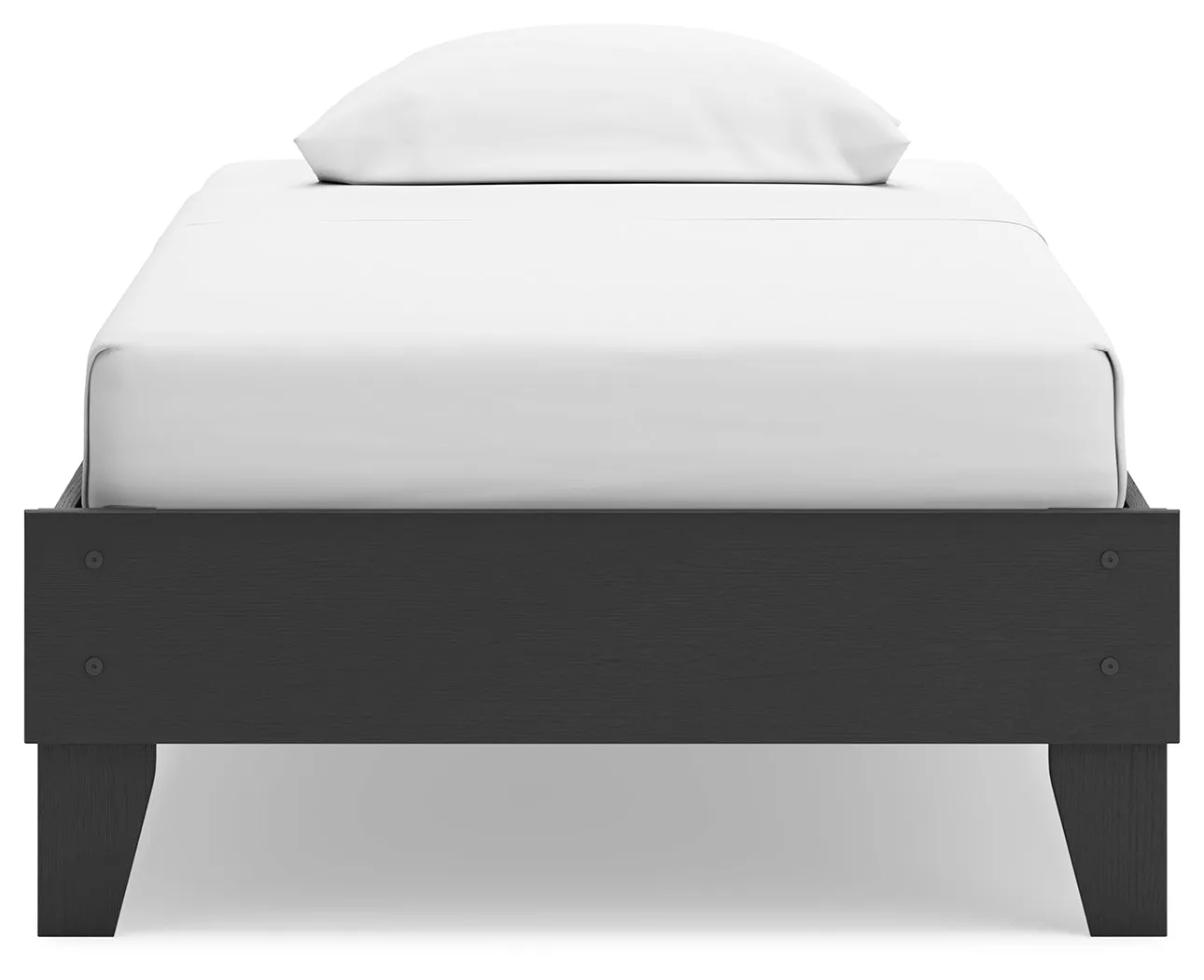 Socalle Twin Platform Bed with Dresser, Chest and Nightstand in Black