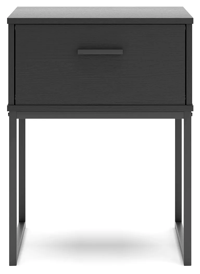Socalle Twin Platform Bed with Dresser, Chest and Nightstand in Black