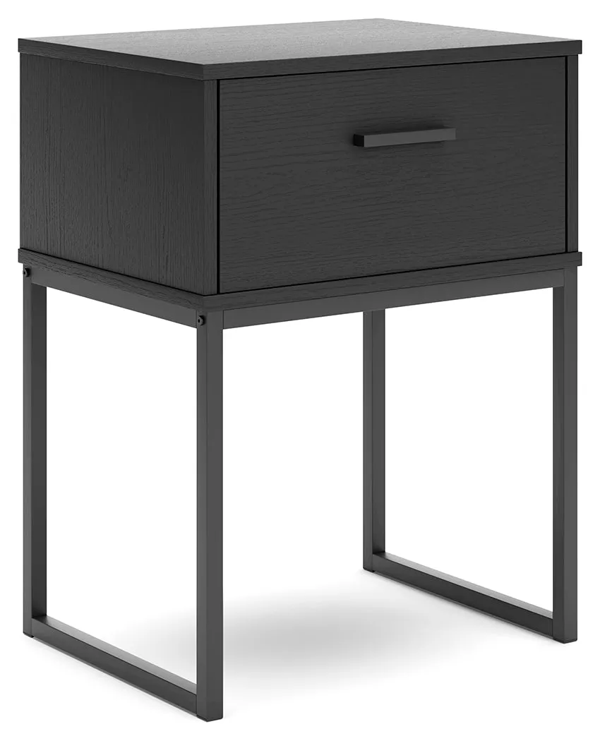 Socalle Twin Platform Bed with Dresser, Chest and Nightstand in Black