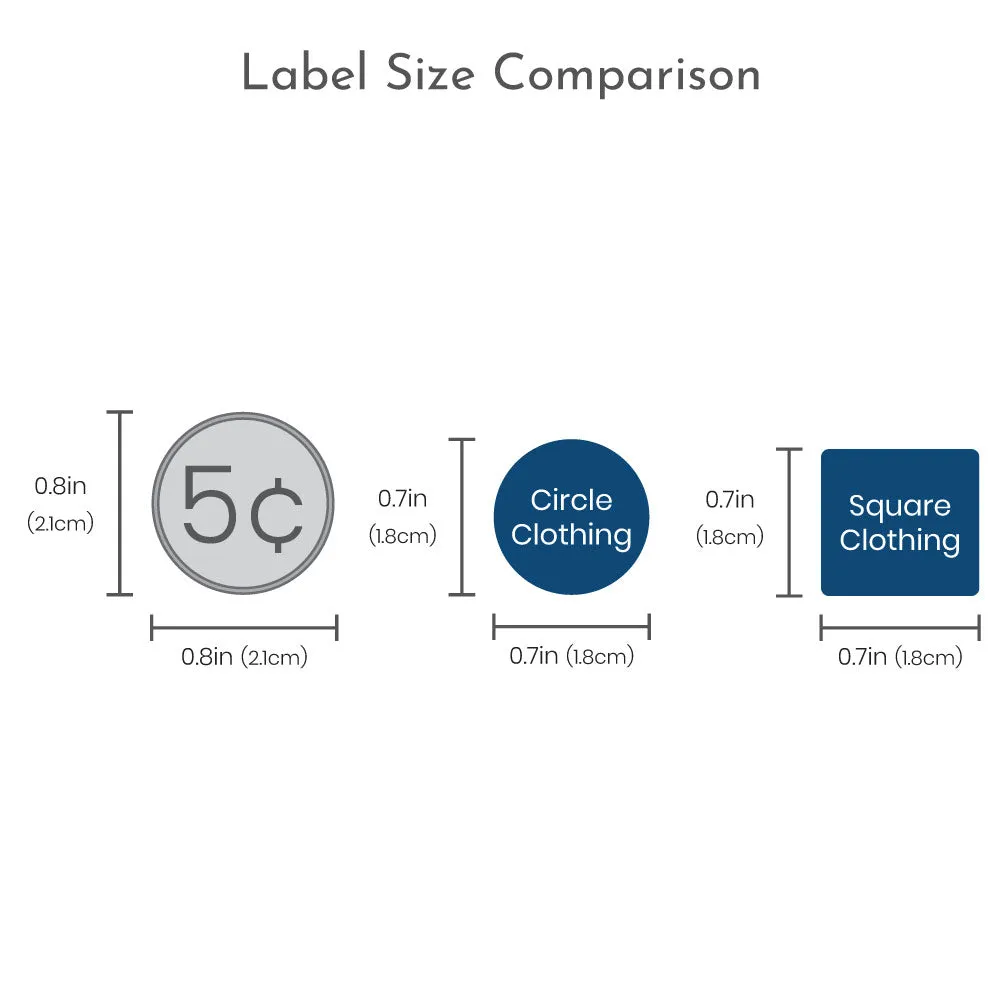 Solid Border Clothing Labels