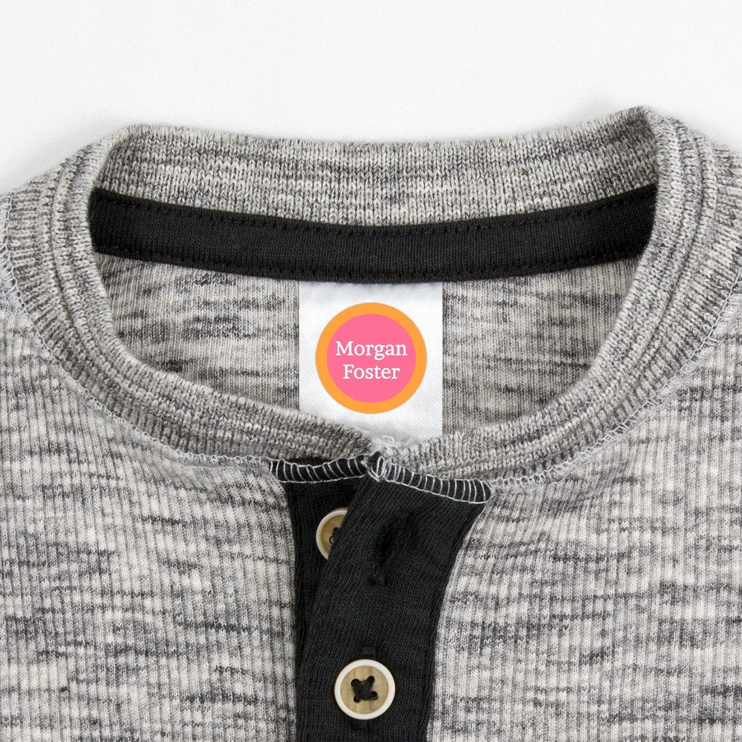 Solid Border Clothing Labels