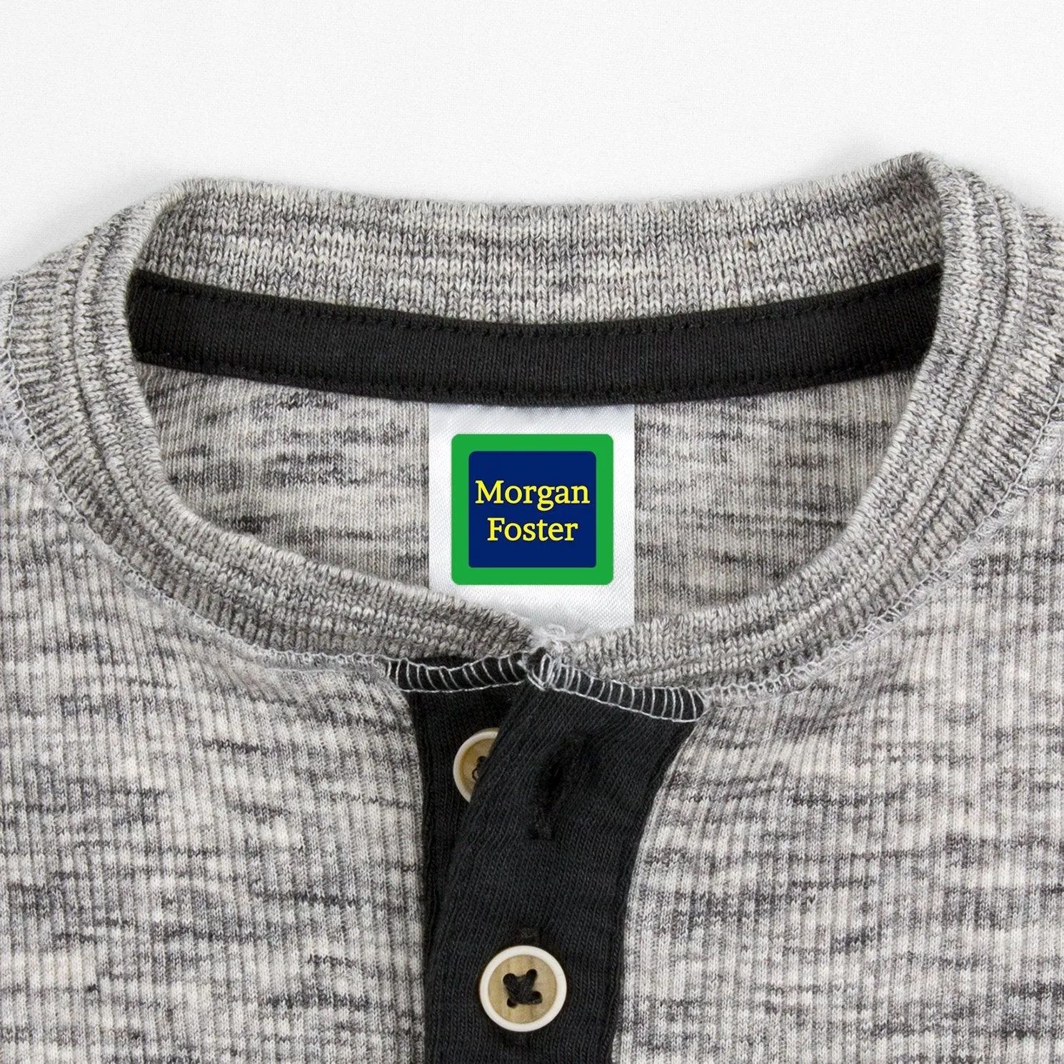 Solid Border Clothing Labels