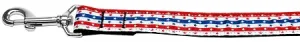 Stars In Stripes Nylon Dog Leash 5-8 Inch Wide 4ft Long
