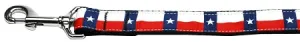 Texas Flag Nylon Dog Leash 3-8 Inch Wide 6ft Long