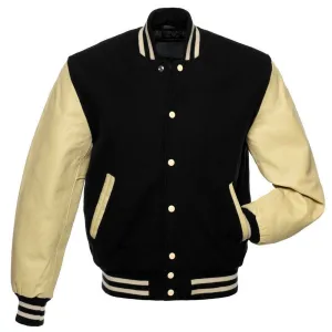 Varsity Bomber Wool Leather Jacket
