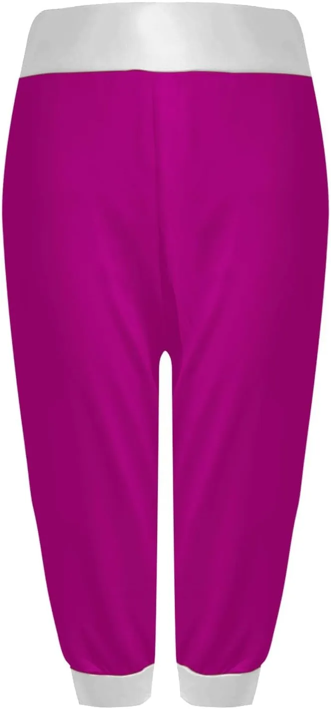Women's Fashion Capri Pants Gym Workout Exercise Fitness Sweatpants Stretch Casual Fold-Over Hem Capri Sports Legging
