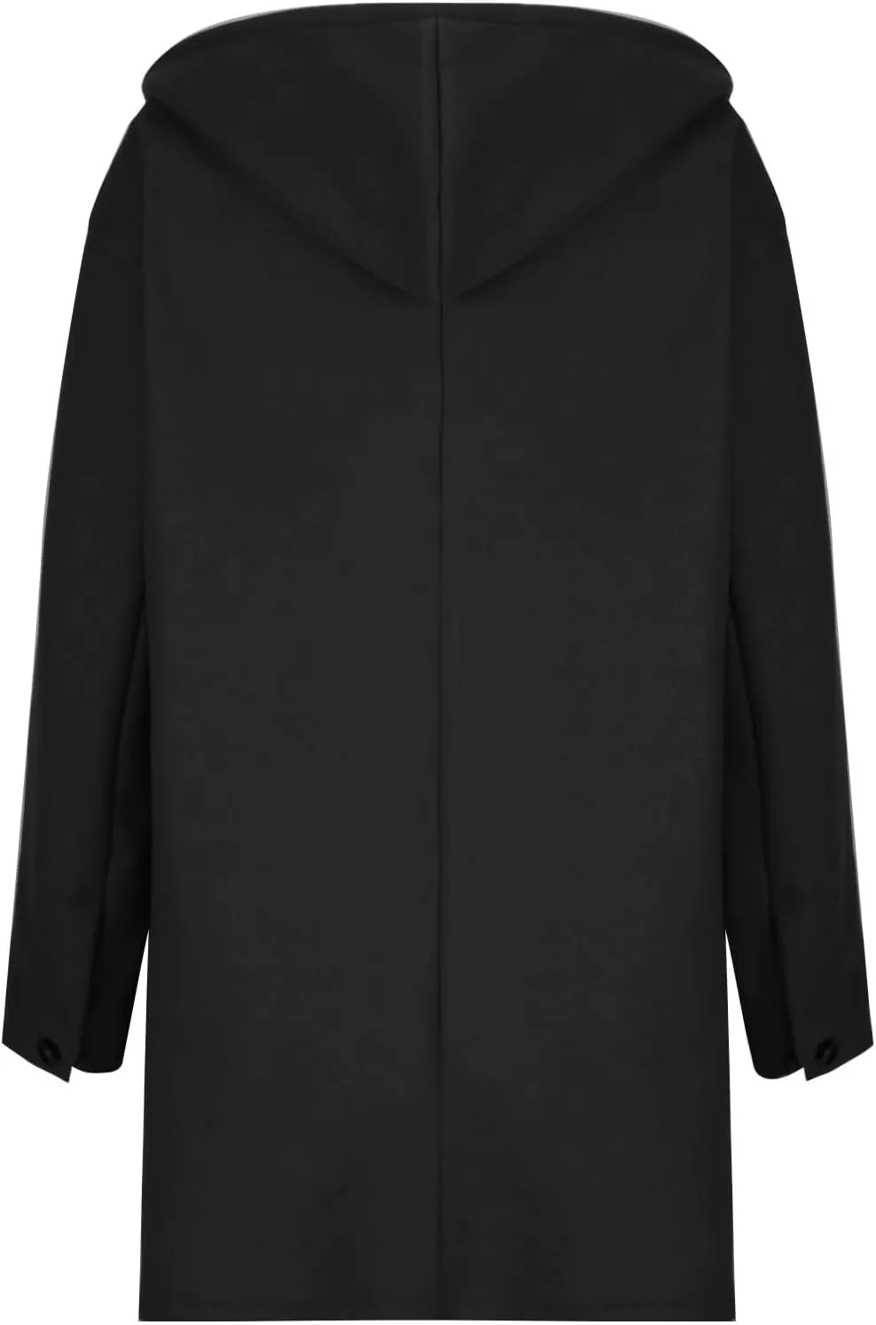 Womens Wool Blend Pea Coat Winter Warm Single Breasted Hooded Trench Coat Casual Office Work Dressy Outwear Jacket