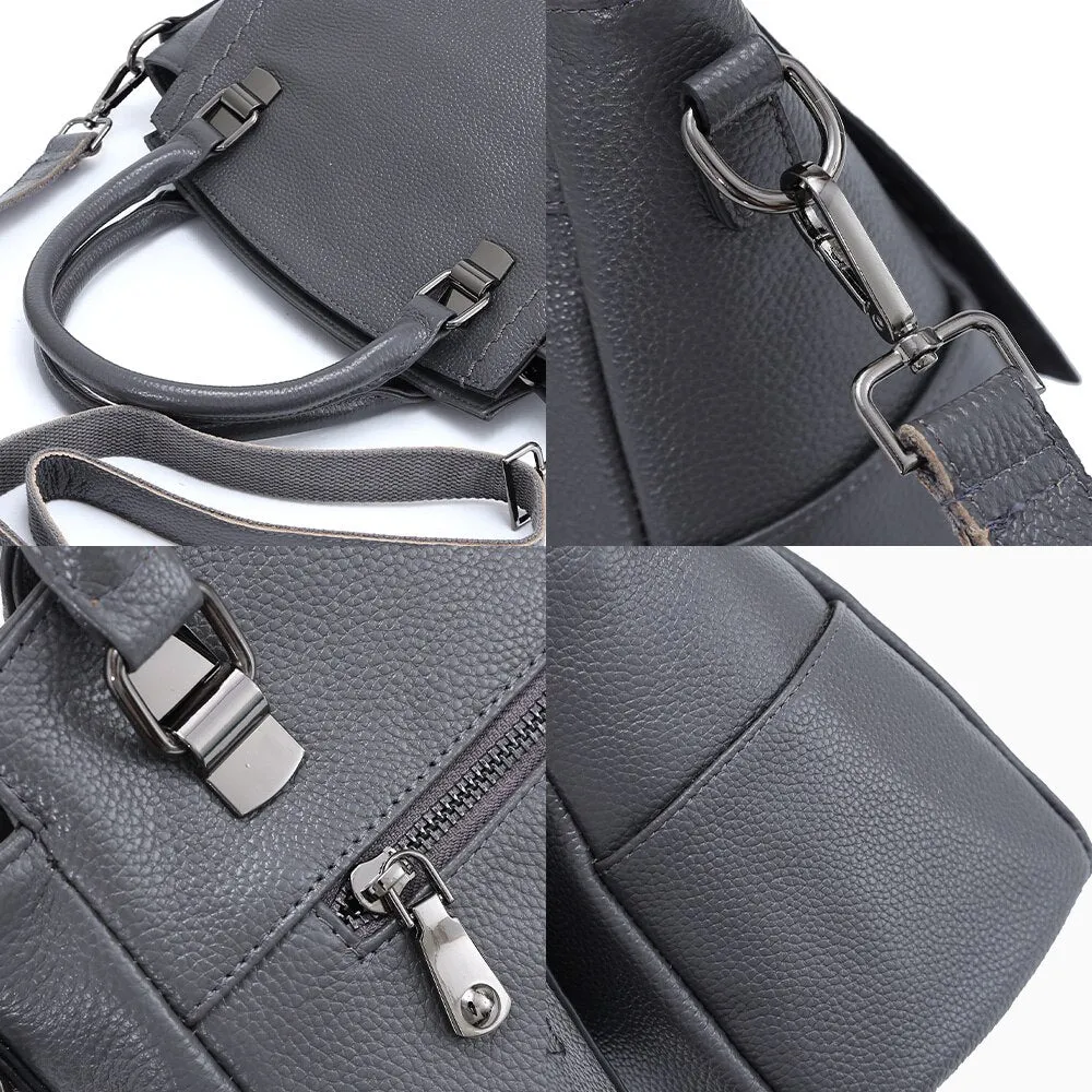 Zency 100% Genuine Leather Handbag Classic Stylish Elegant Ladies Shoulder Bag Large Capacity Women Crossbody Bag High Quality