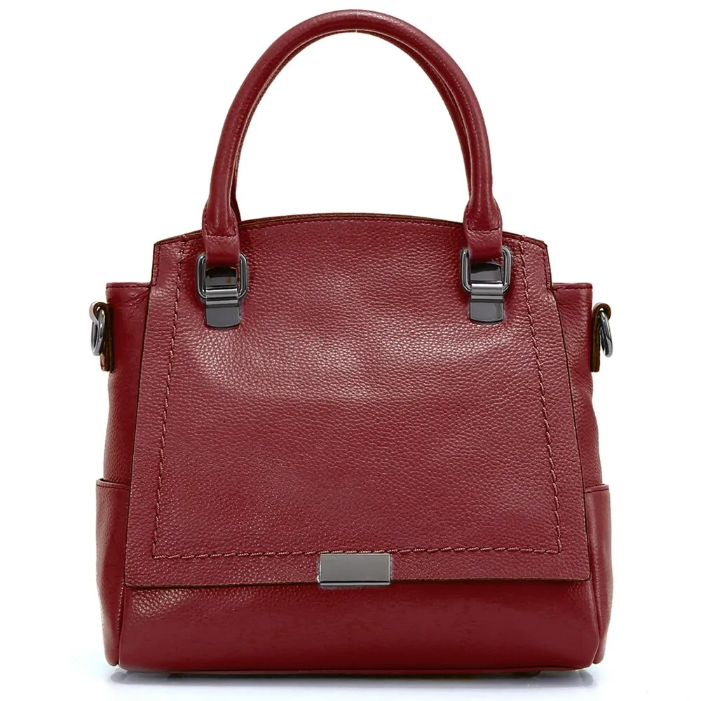 Zency 100% Genuine Leather Handbag Classic Stylish Elegant Ladies Shoulder Bag Large Capacity Women Crossbody Bag High Quality