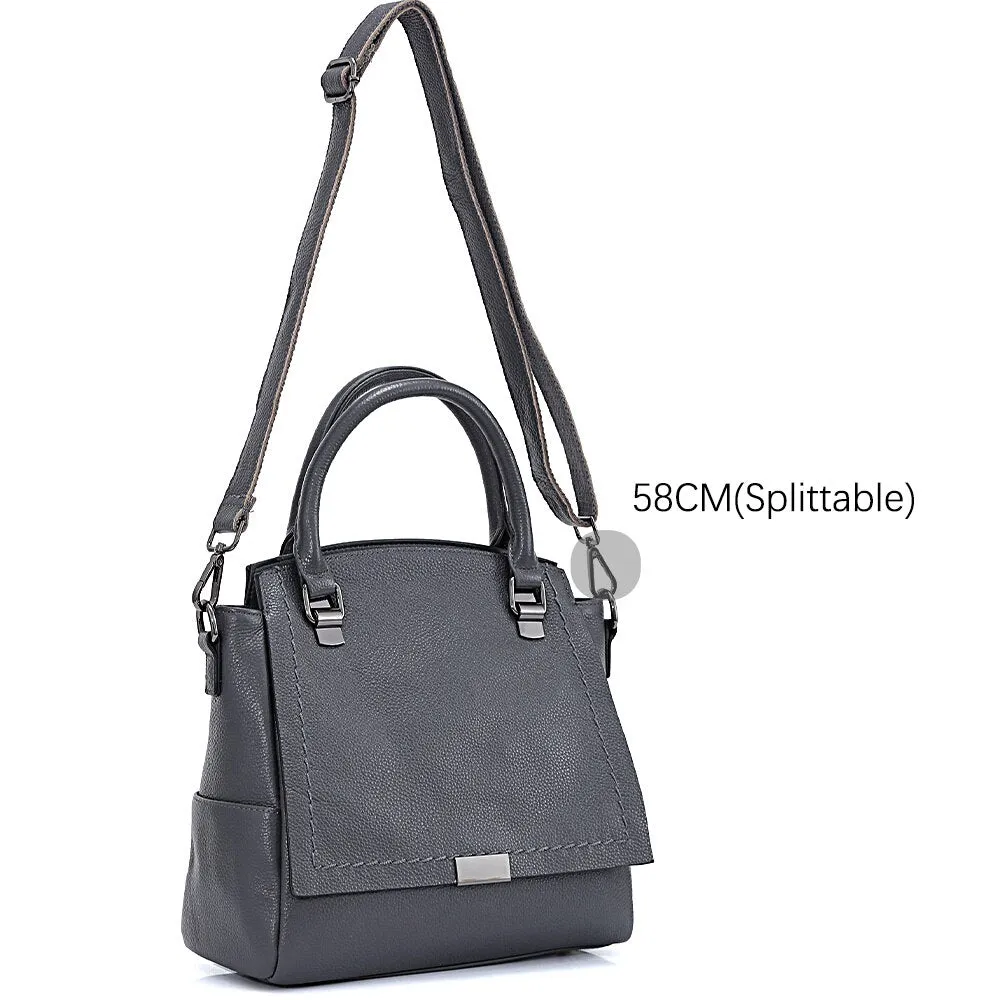 Zency 100% Genuine Leather Handbag Classic Stylish Elegant Ladies Shoulder Bag Large Capacity Women Crossbody Bag High Quality