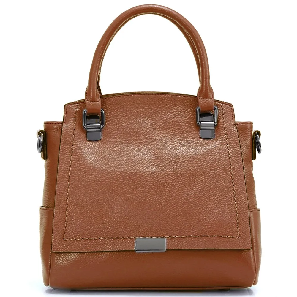 Zency 100% Genuine Leather Handbag Classic Stylish Elegant Ladies Shoulder Bag Large Capacity Women Crossbody Bag High Quality