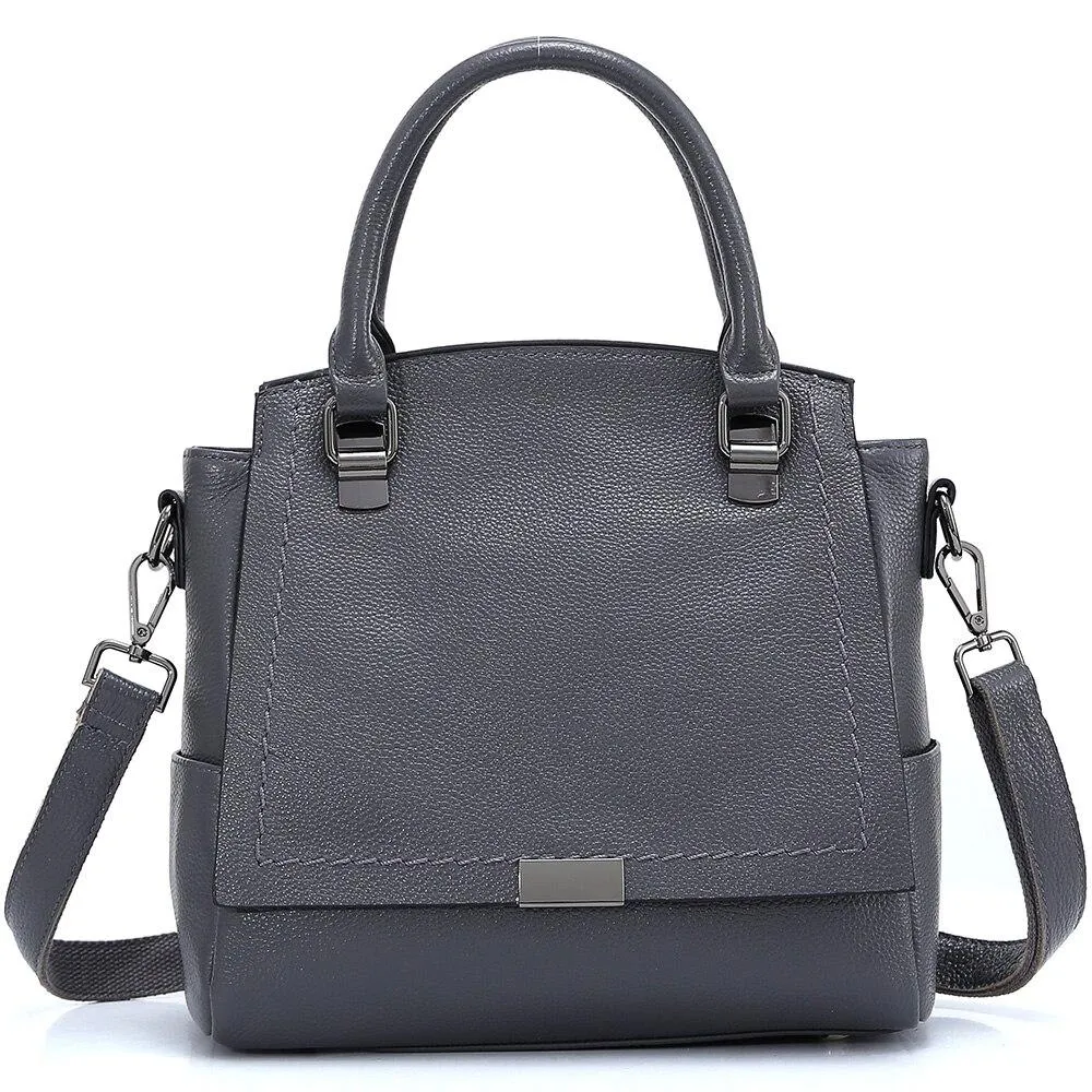 Zency 100% Genuine Leather Handbag Classic Stylish Elegant Ladies Shoulder Bag Large Capacity Women Crossbody Bag High Quality