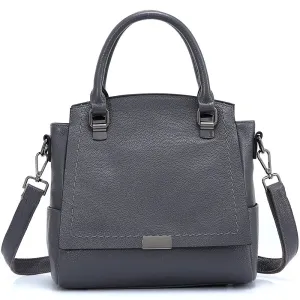 Zency 100% Genuine Leather Handbag Classic Stylish Elegant Ladies Shoulder Bag Large Capacity Women Crossbody Bag High Quality